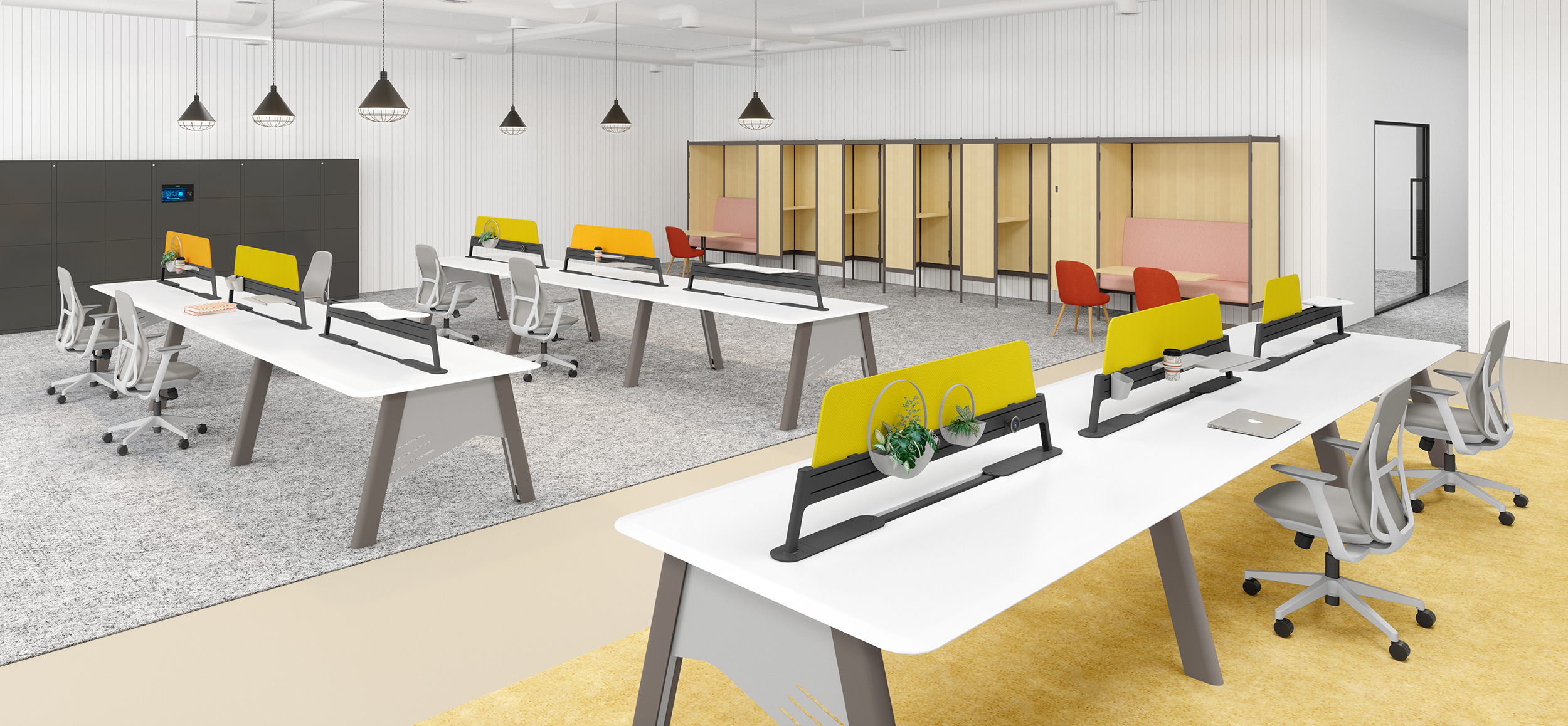 Born Premium Double Bench in Activitybased Workplace Lamex Office